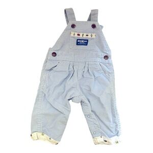 Vintage Osh Kosh B’gosh vestbak blue corduroy overalls Size 3/6 months